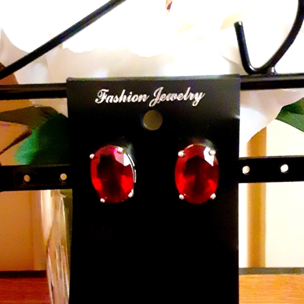 Women's Sterling (925) Ruby Earrings